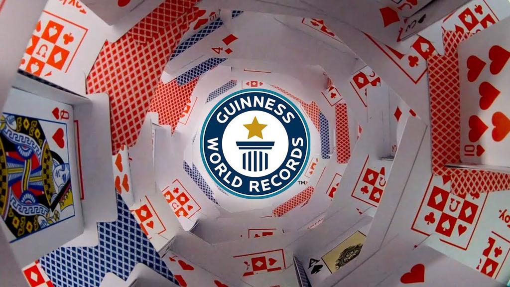 'Video thumbnail for Tallest house of cards built in one hour - @Guinness World Records'