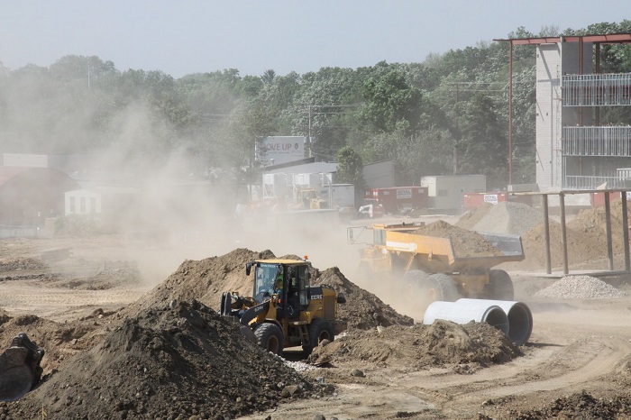 Dust at a construction site