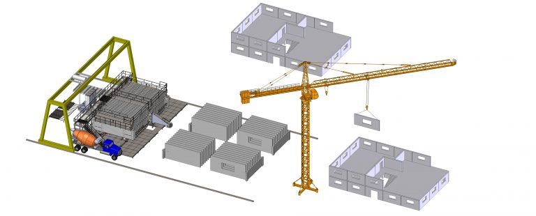 Low-cost housing: A lot of living space for a little money due to Concrete Precast Element Buildings