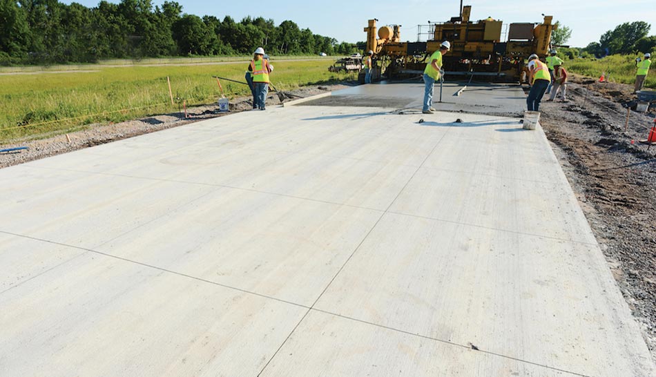 Precast concrete highway pavement slabs