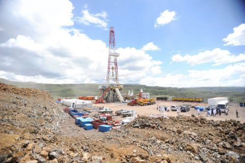 A geothermal drilling rig