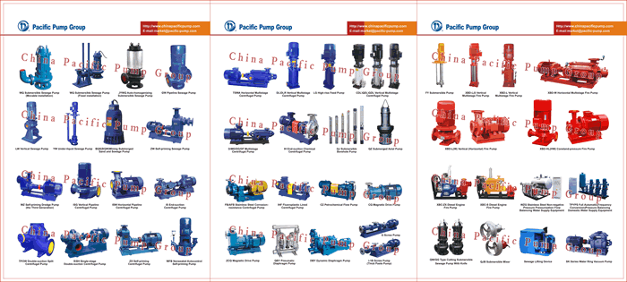 Catalogue des produits Pacific Pump