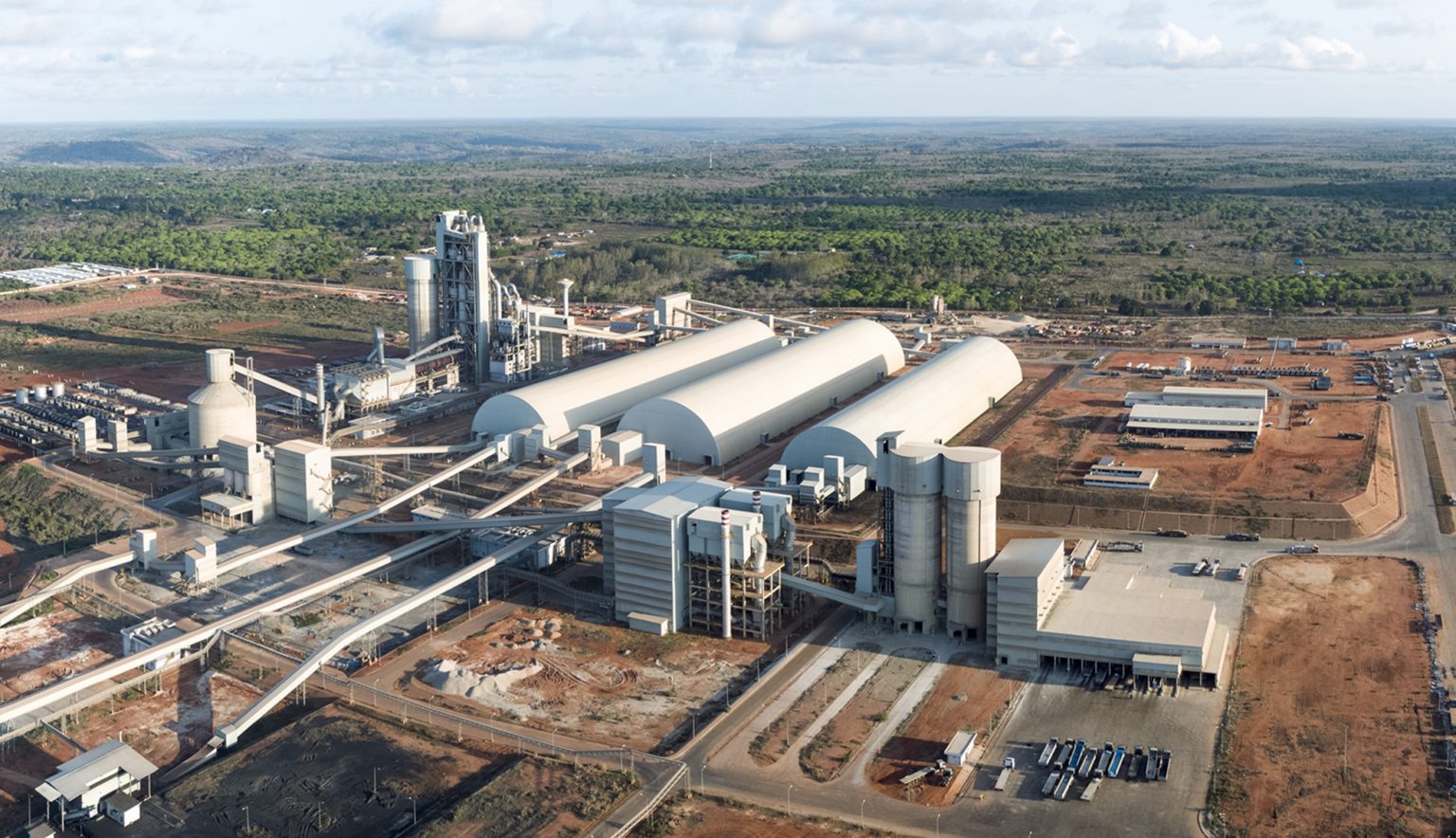 Tanzania's largest cement factory Dangote Cement.