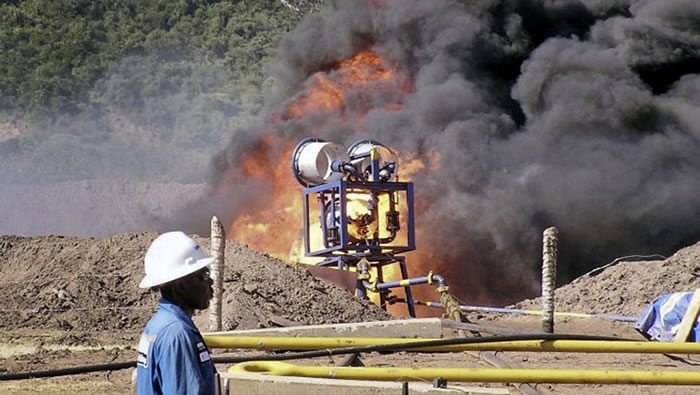 oil well undergoing testing