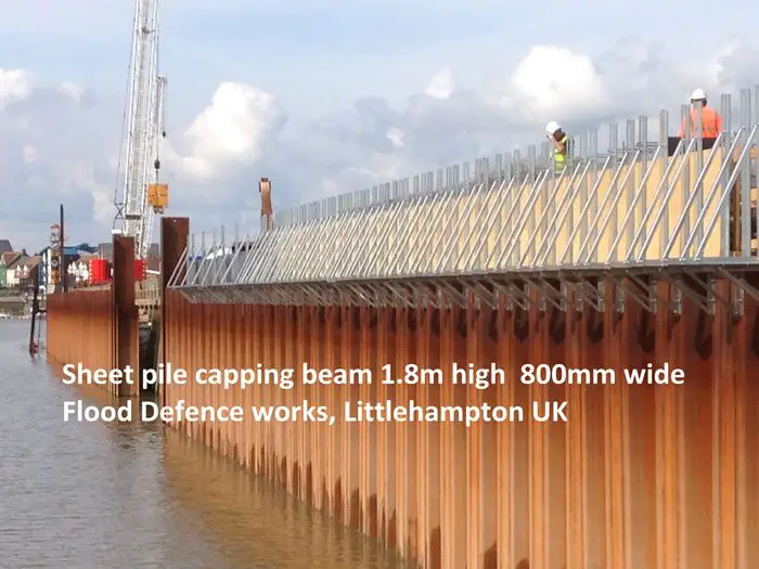 west sussex sheet pile capping beam