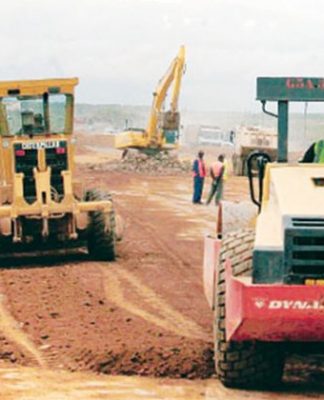 Kenia, zum der Hauptstraßen für Bau Waiyaki-Weisenstraße zu schließen