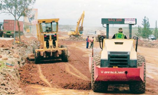 Kenia, zum der Hauptstraßen für Bau Waiyaki-Weisenstraße zu schließen