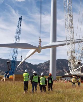Construction of Kangnas wind farm in South Africa