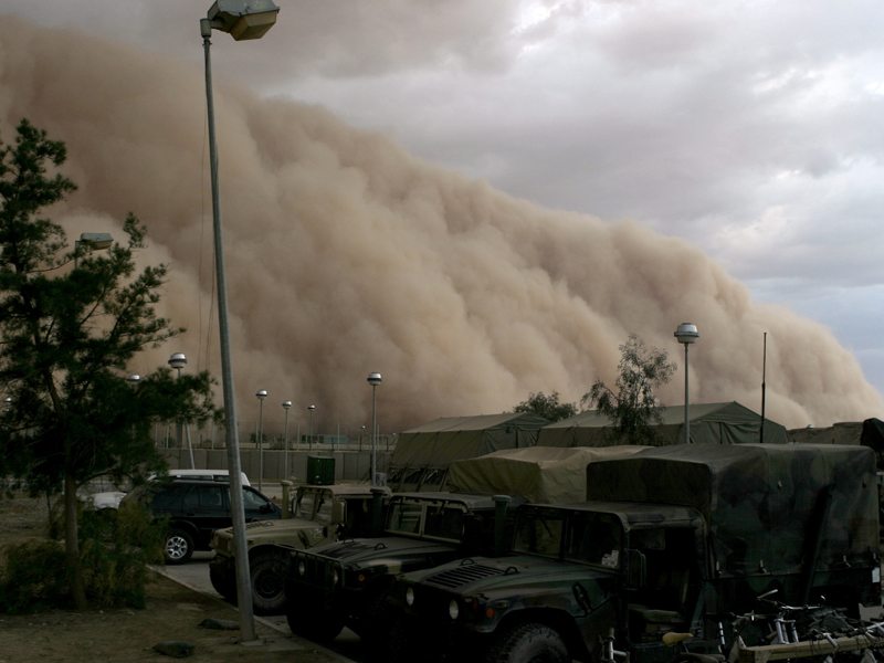Bodenerosionssanierung - Sandsturm