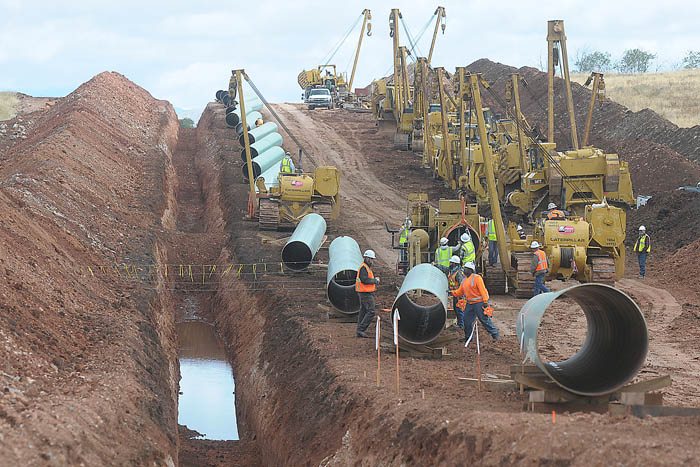 construcción de tuberías