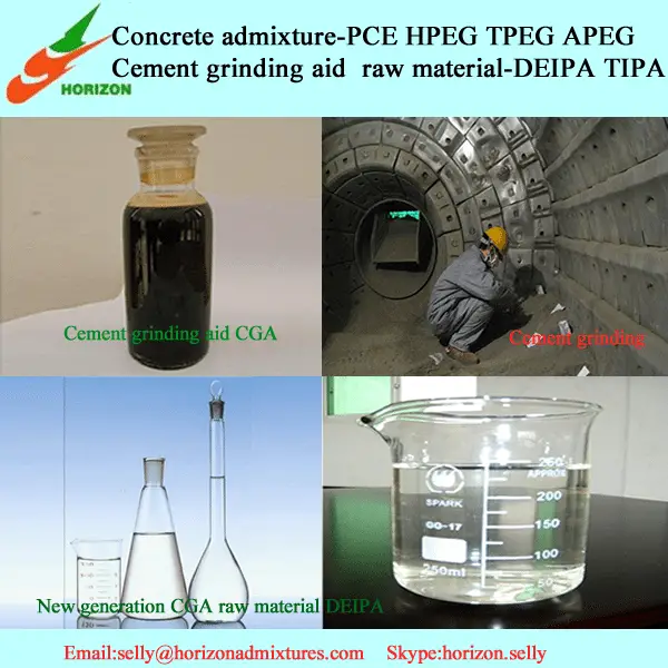 Specifics of new generation cement grinding aid CGA raw material