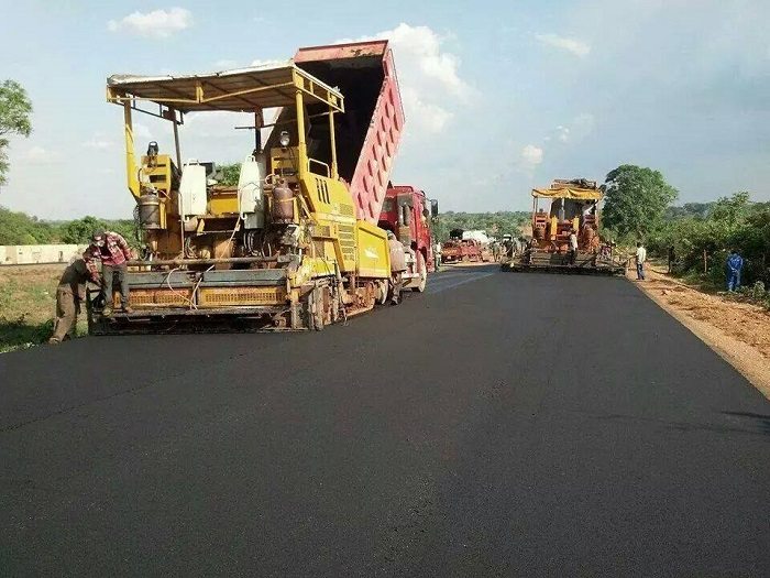 Road construction in Zambia