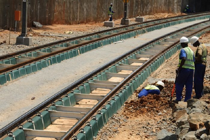 construction of a railway line in Zambia