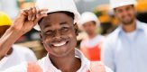 Construction worker at a building site