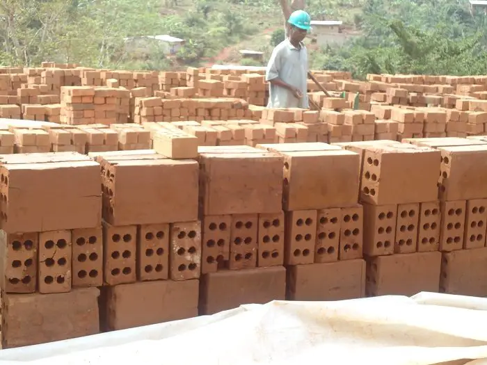 Eröffnung einer neu errichteten Ziegelei in Kamerun