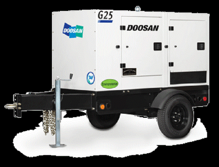 Doosan sieht mit neu eingeführten Dieselgeneratoren lokal aus