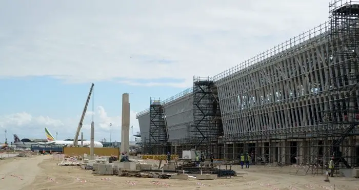 Der Bau des Terminals am Flughafen Nyerere wurde eingestellt