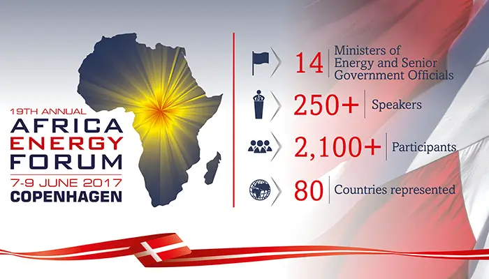 Nine African Ministries to participate at the annual Africa Energy Forum in Copenhagen this June