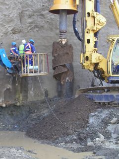 BAUER MG48 at Upper Hill, Nairobi - auger drilling for soil