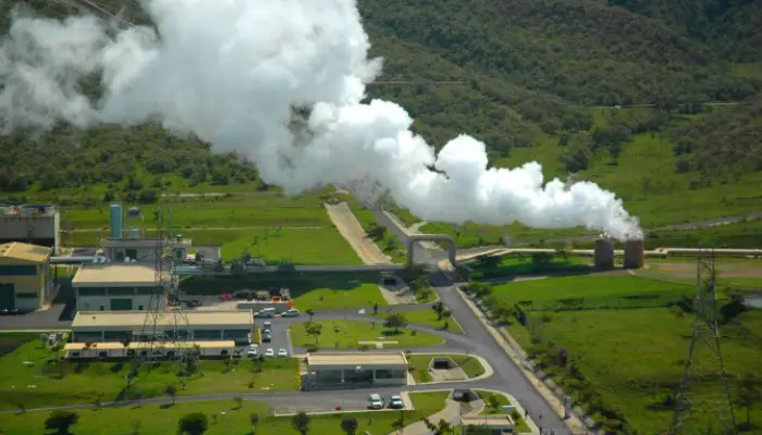Olkaria geothermal plant in Kenya