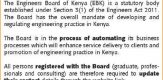 Online-Update für Ingenieure, die beim Engineers Board of Kenya registriert sind
