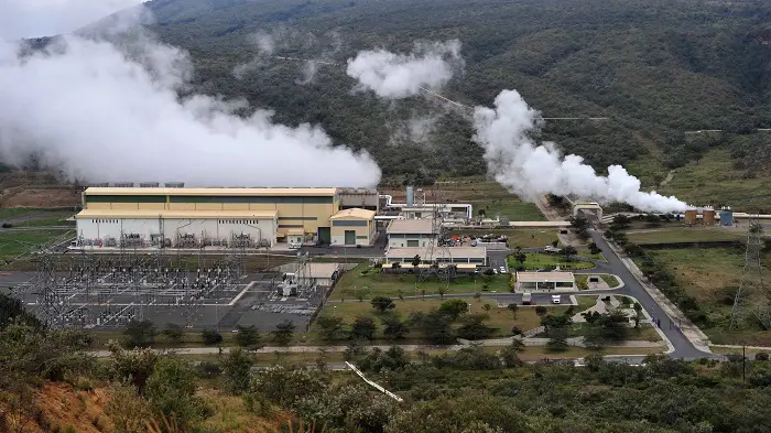 The Olkaria geothermal power plant