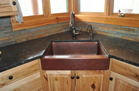 Silver granite kitchen sink