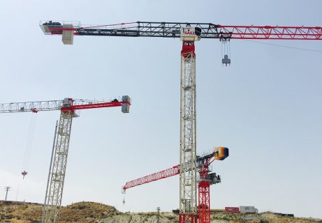 Chantier d'essai de la grue Saez