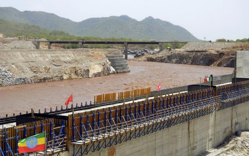 Die Grand Renaissance dam in Ethiopië