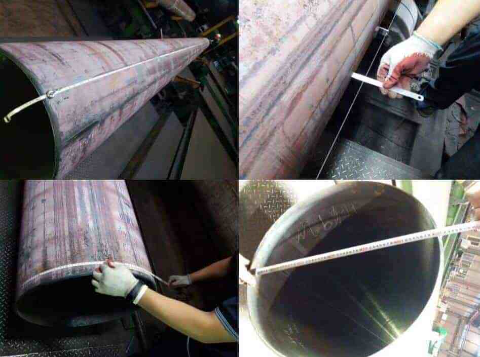 Spiral steel pipe quality inspection method