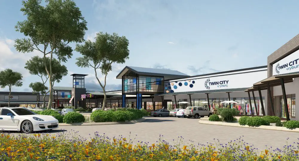 Erste geschlossene Mall in Vryburg, Südafrika, die in 2021 eröffnet wurde
