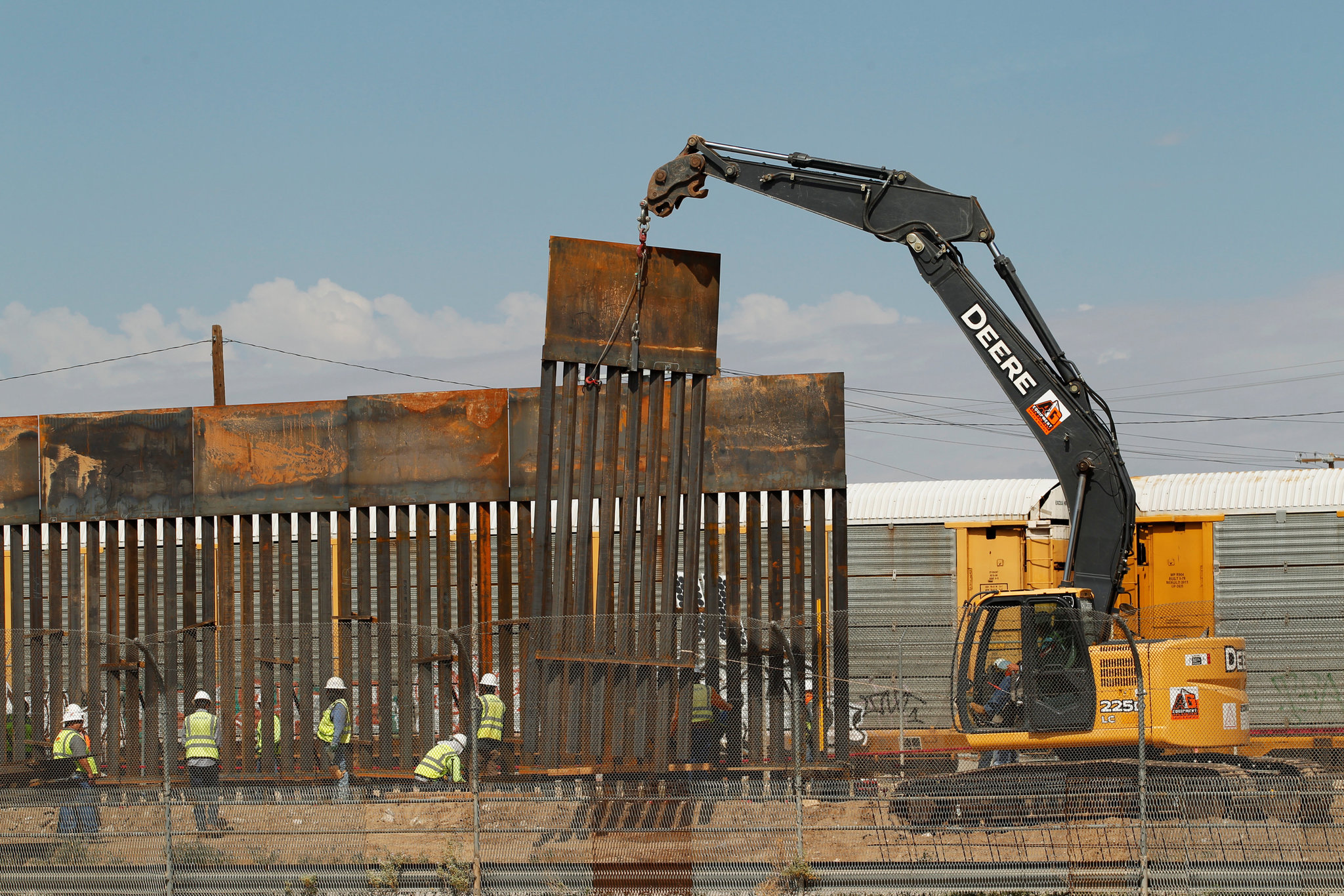 Border wall construction