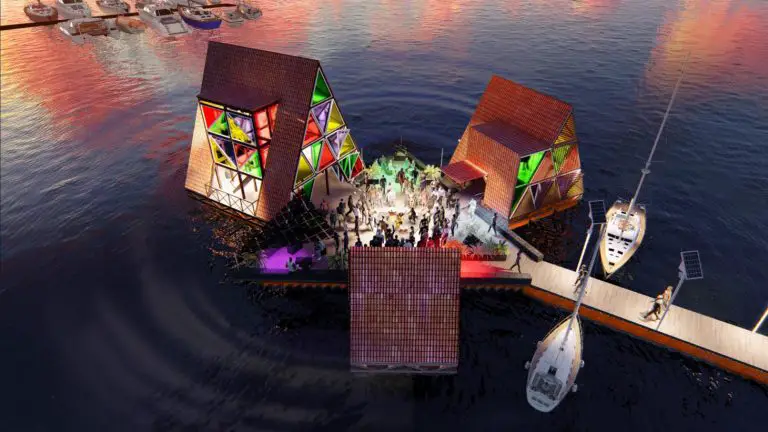 Construction of a floating music hub gets underway in Cape Verde