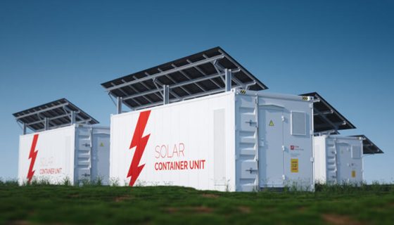 mini-red solar en contenedores