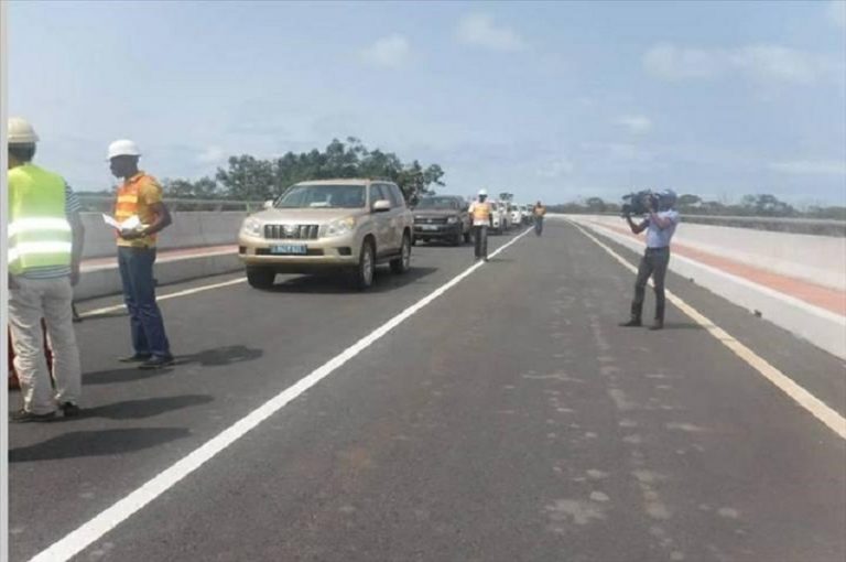 Port-Gentil-Omboué road construction in Gabon ready for use