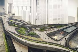 L'expansion de 60 millions de dollars américains de la High Line reliera le parc au hall de train, New York