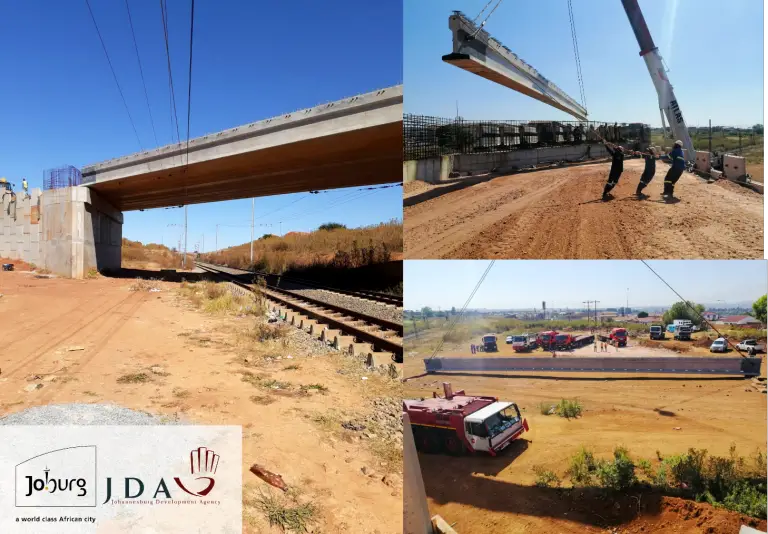 Construction of Molapo Bridge in Joburg, South Africa 80% Complete