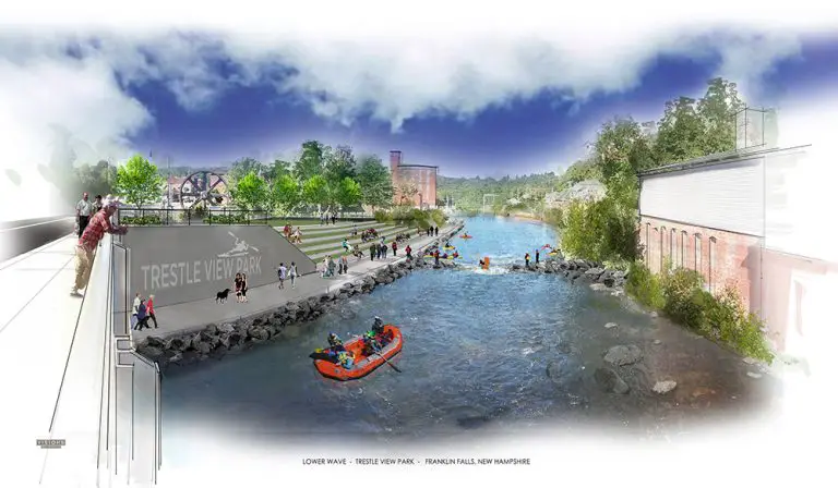 Construction kicks off on the new Mill City Park in Franklin, New Hampshire