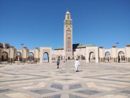 Hassan II Mosque minaret, one of the tallest buildings in Africa