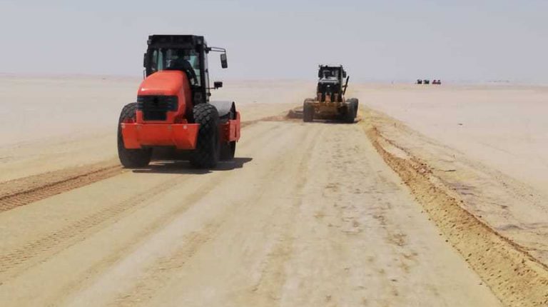 Construction of Wadi Al-Hitan road, first green road in Egypt, begins