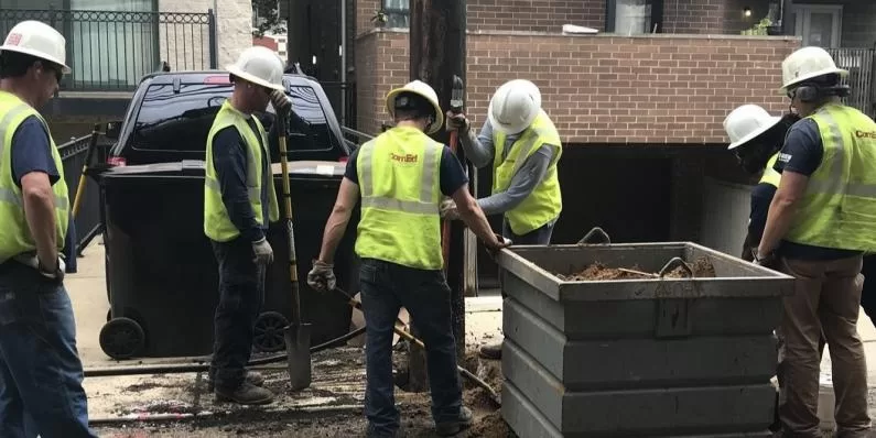 Pre-construction work on the Red Line Extension project