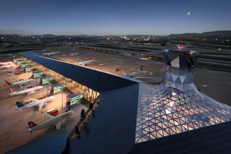 Das neue Dock A des Flughafens Zürich wird grösstenteils aus Holz gebaut
