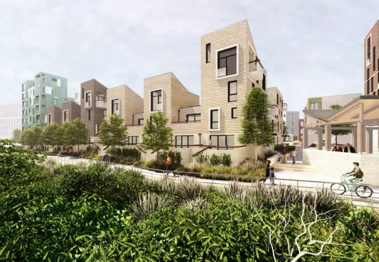 Konstruksie beplan vir die nuwe Vaux-woonbuurt by Riverside Sunderland