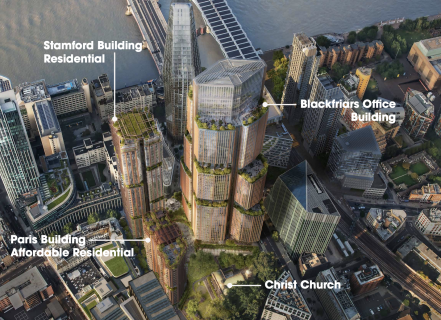 Design for the Blackfriars tower blocks