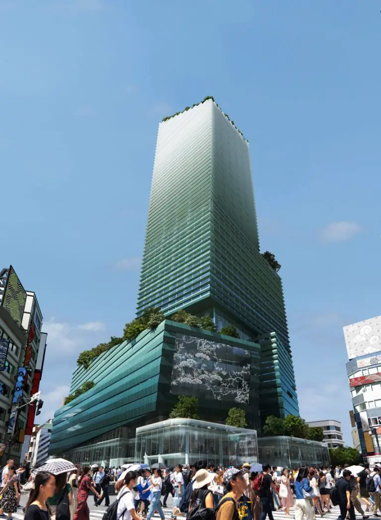 Diseño presentado para el proyecto Shibuya Upper West en Tokio