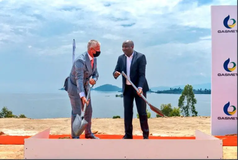 Inauguration du projet de construction d'une usine de gaz naturel à Bwishyura, au Rwanda