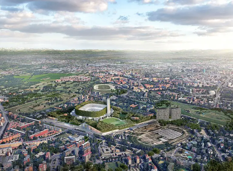 Le stade forestier international prévu pour remplacer l'emblématique San Siro à Milan, en Italie