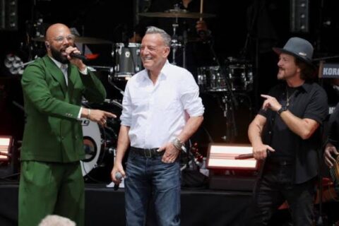 American music legends and actors at the opening ceremony in Chicago. Juneteenth, June 19