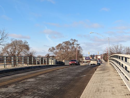 Le pont de Lafayette Street fermé pour réparations, Michigan