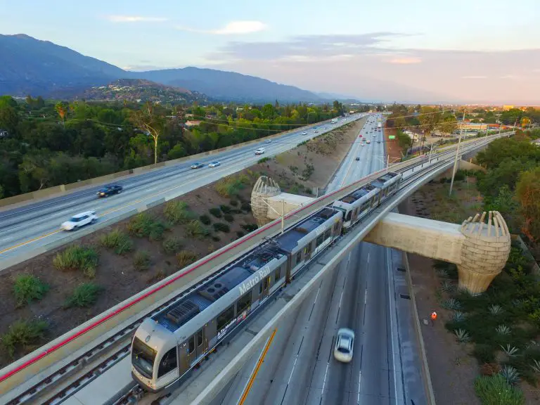 Foothill Gold Line Extension light-rail two-thirds completed, California